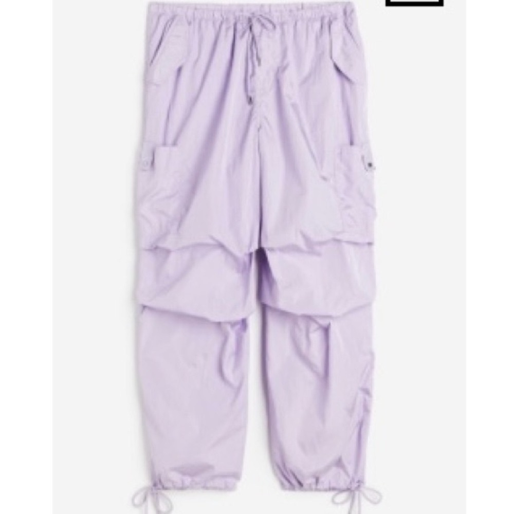 H&M+ NYLON PARACHUTE PANTS